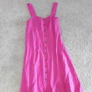 Ann Taylor Factory Pink Cotton Sundress - L - NWT